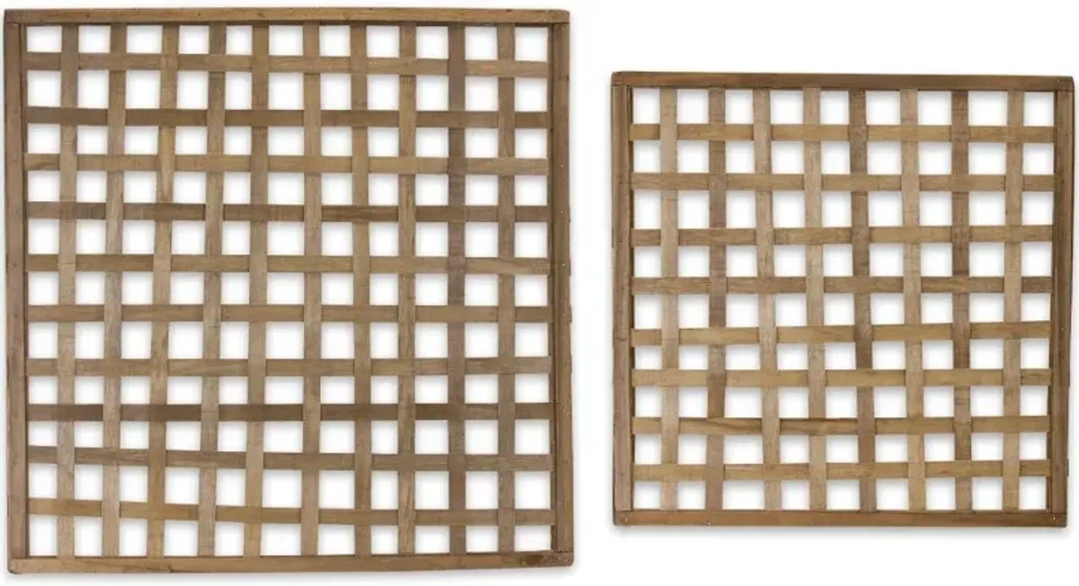 30 Inch Woven Wood Wall Hanging - Hyacinth