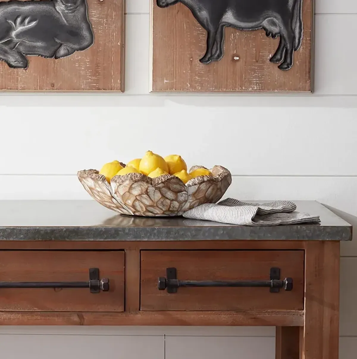 12" Resin Decorative Bowl