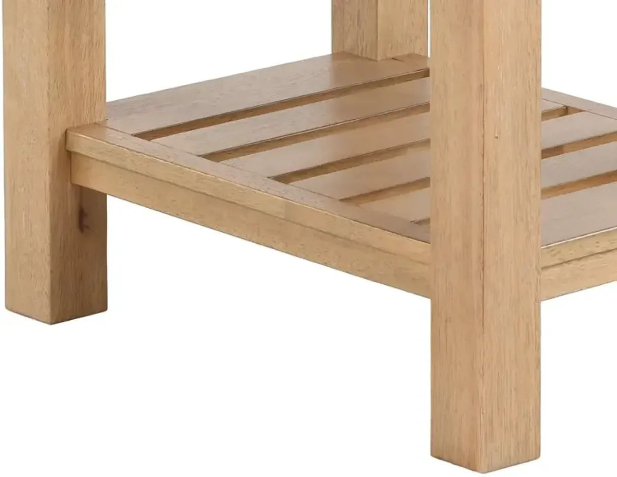 Riverside Burlap Brown Industrial End Table