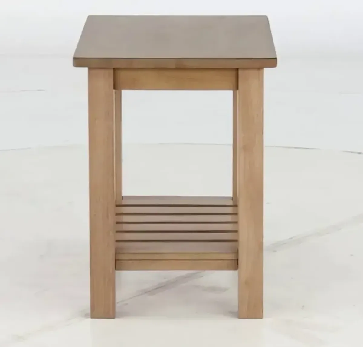 Riverside Burlap Brown Industrial End Table
