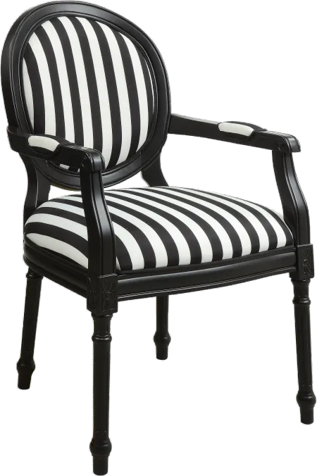 Champion Black and White Accent Chair