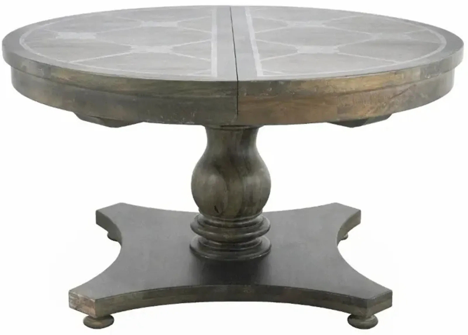 French Country Timberwood Round Dining Table - Soulan