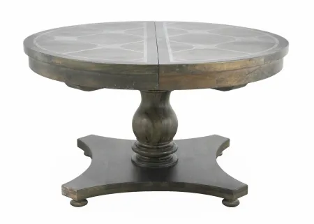 French Country Timberwood Round Dining Table - Soulan