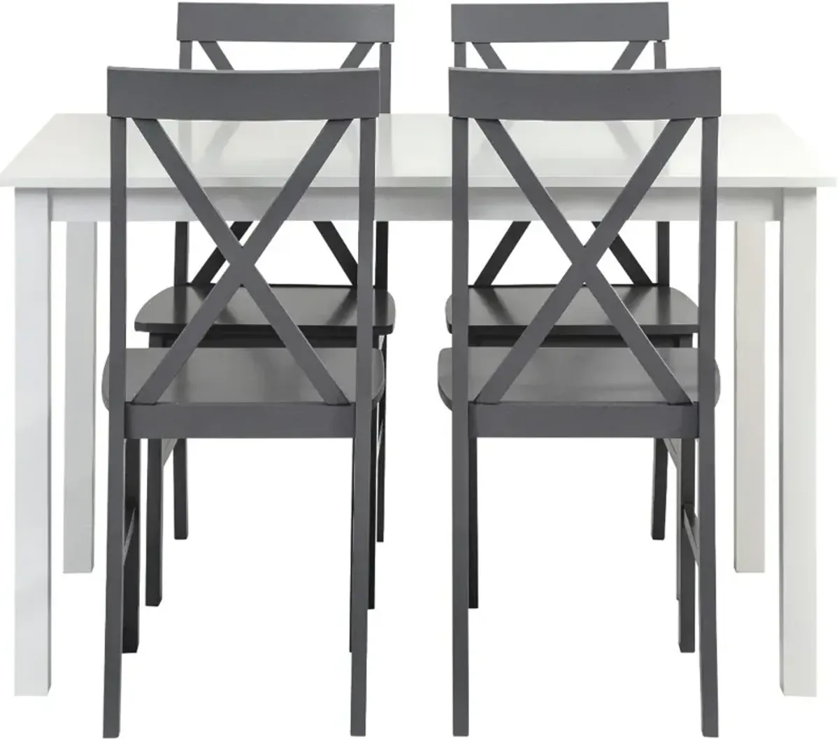 McHale White and Gray 5 Piece Dining Room Set - Walker Edison