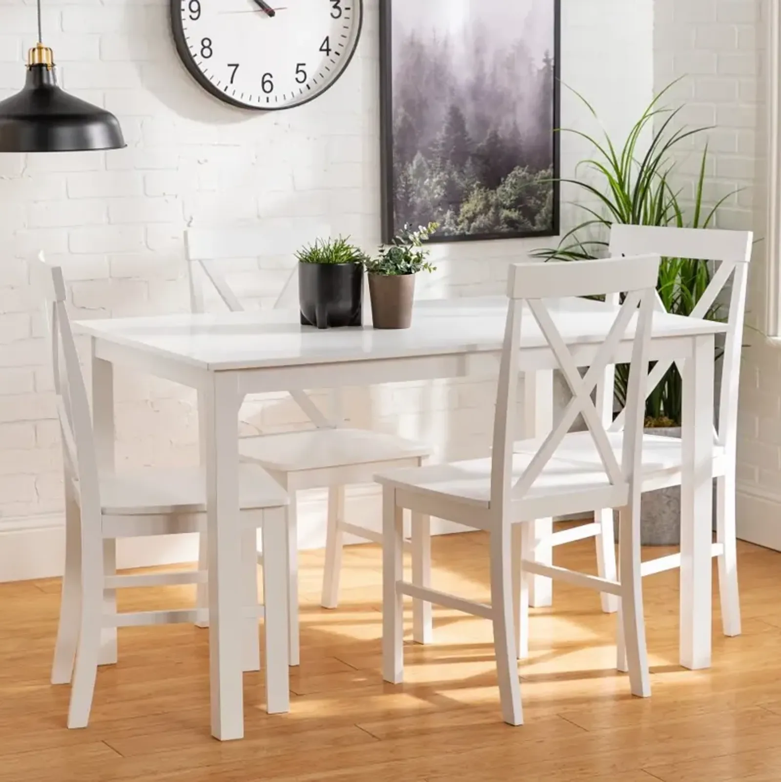 McHale White 5 Piece Dining Room Set - Walker Edison