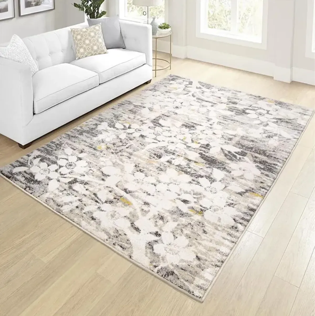 Studio 8 x 11 Asian Garden Light Gray Area Rug