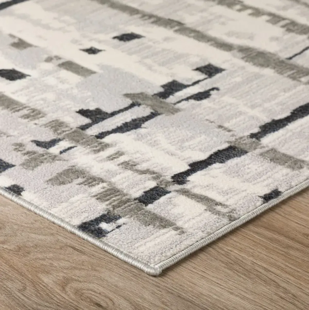 Karma 5 x 8 Abstract Gray Area Rug