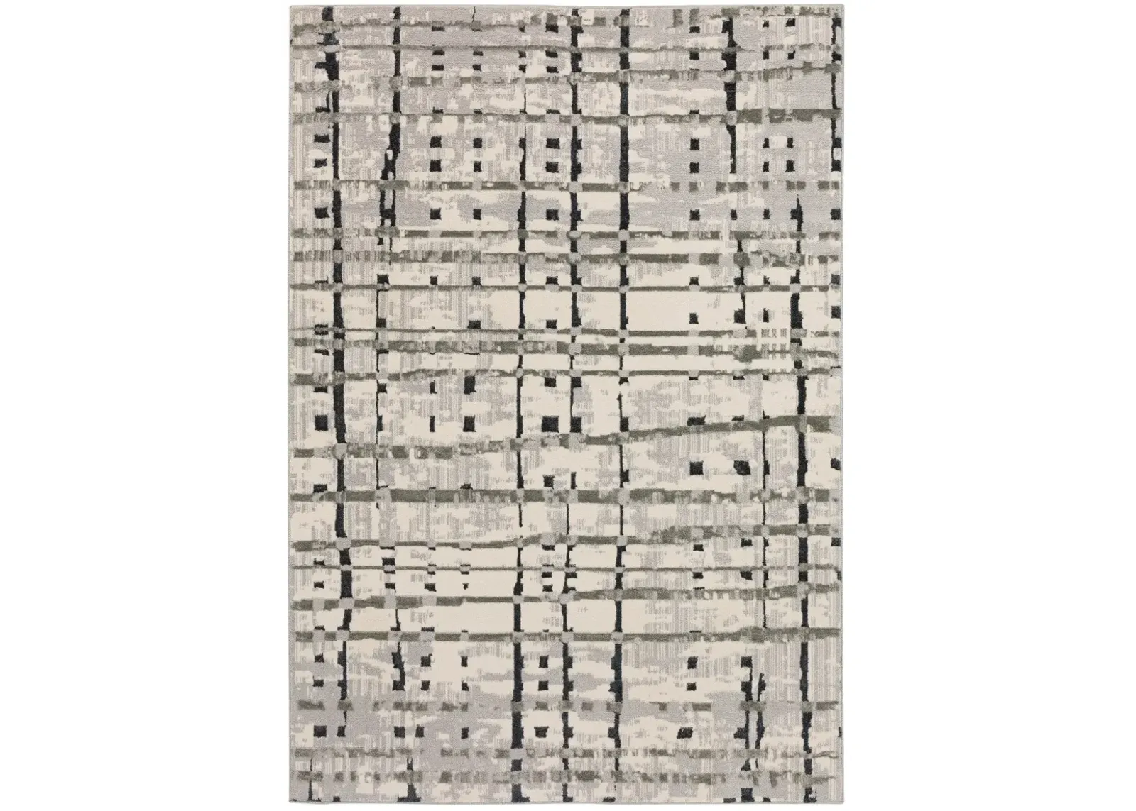 Karma 5 x 8 Abstract Gray Area Rug