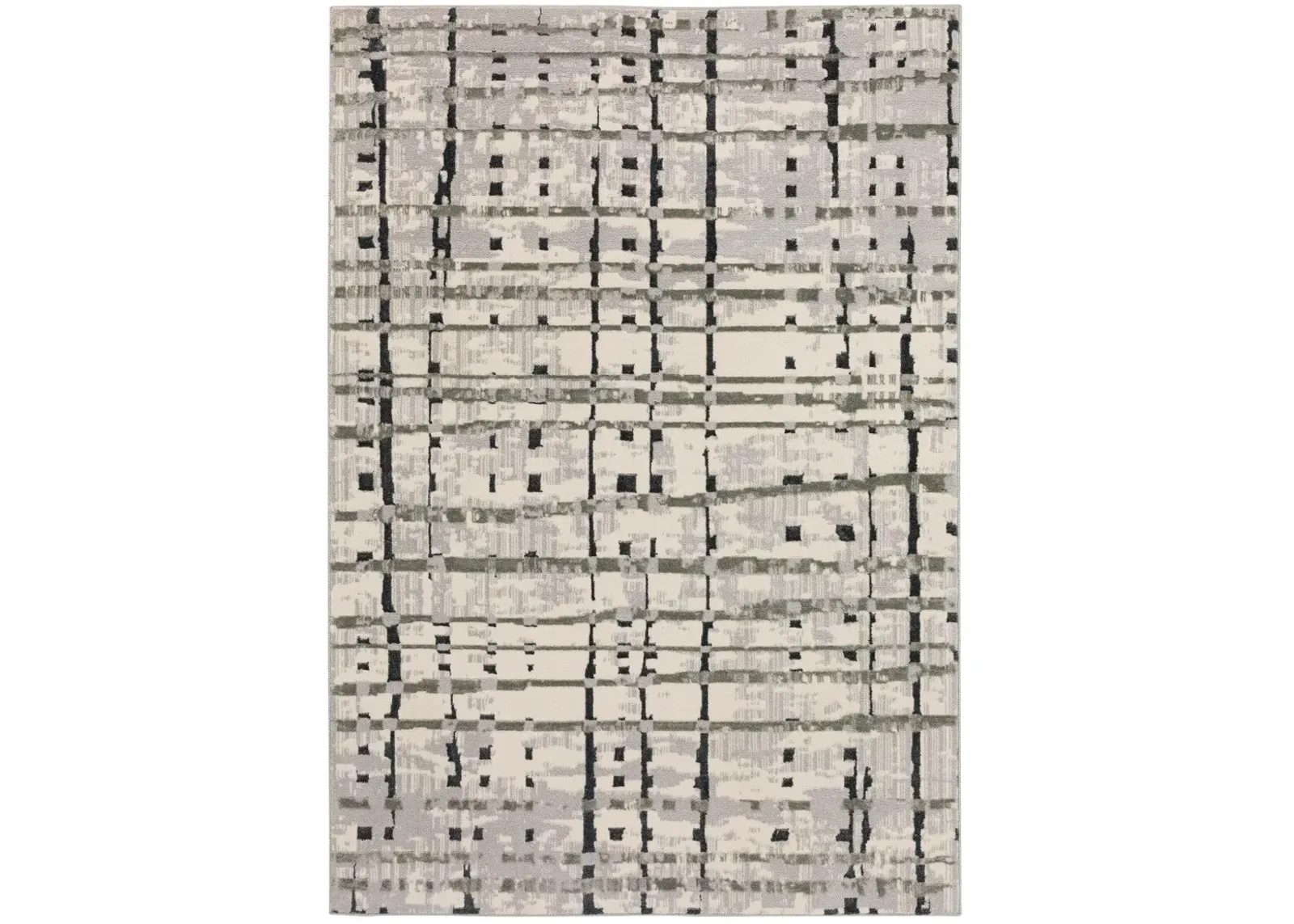 Karma 8 x 10 Abstract Gray Area Rug