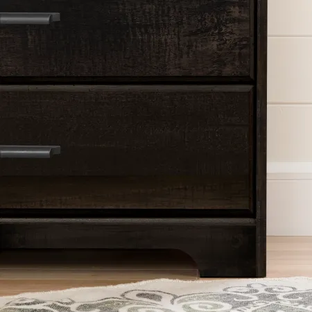Versa Classic Rubbed Black Nightstand - South Shore