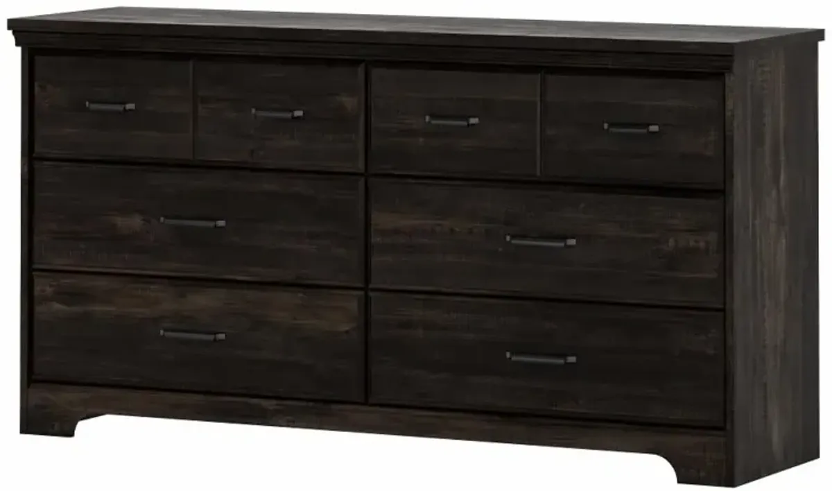 Versa Classic Rubbed Black Dresser - South Shore