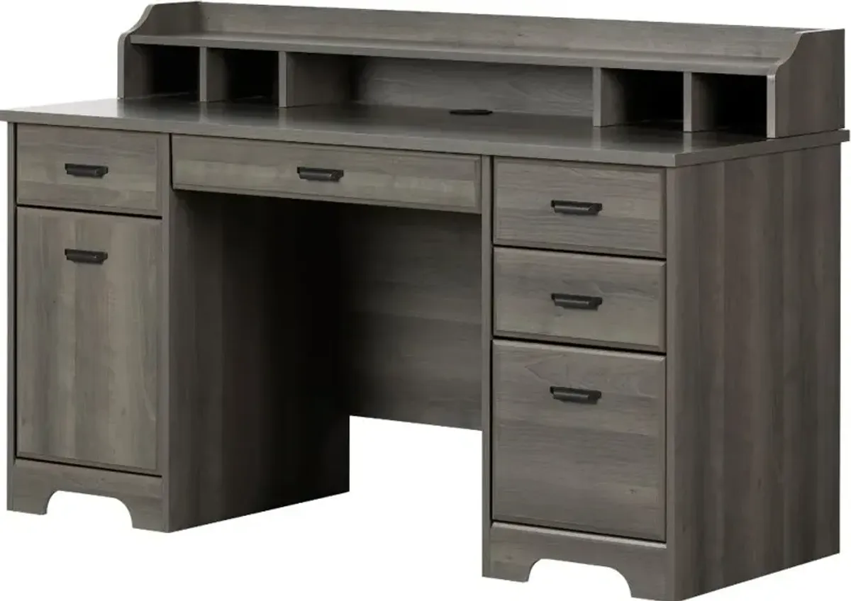 Versa Gray Maple Computer Desk - South Shore