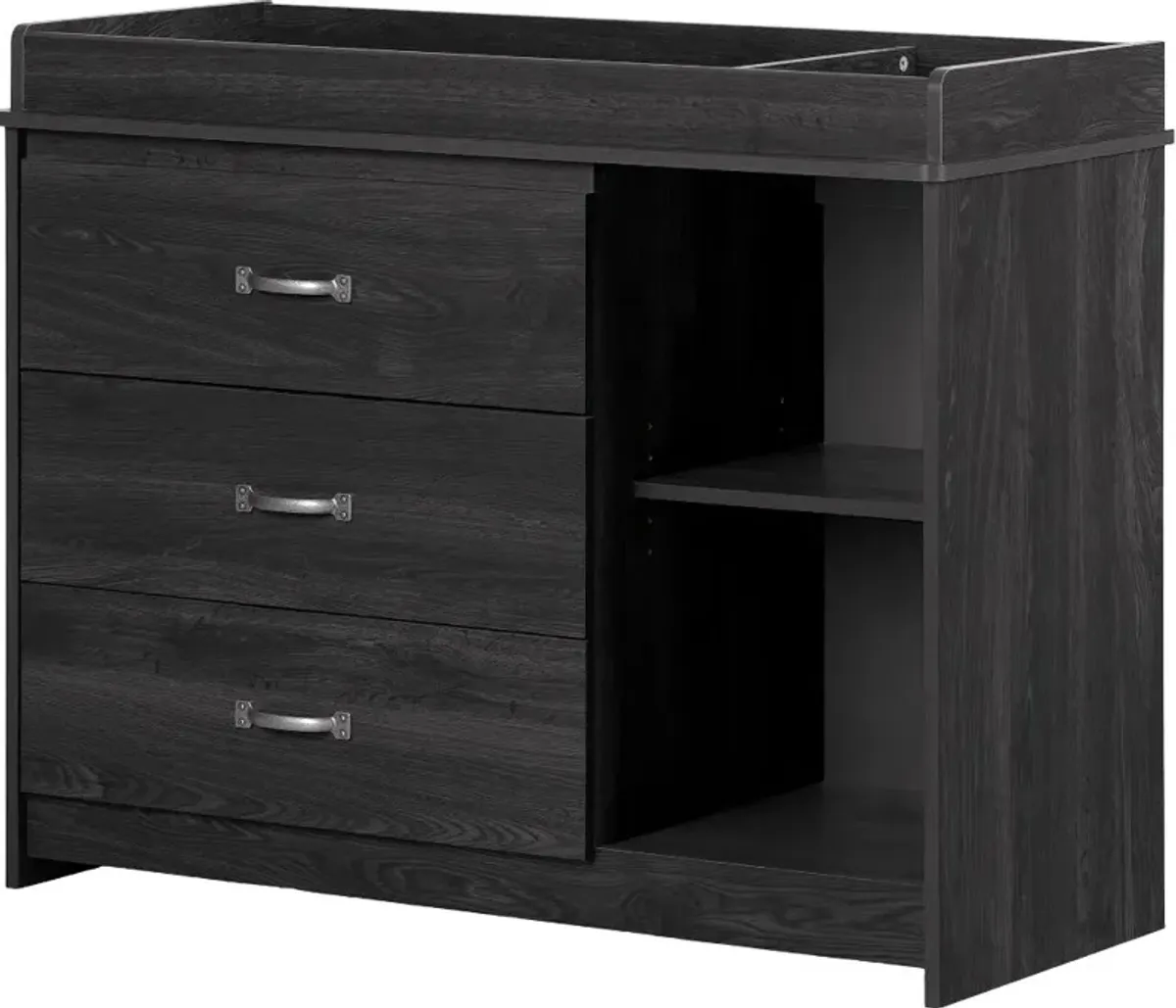 Tassio Farmhouse Gray Oak Changing Table - South Shore