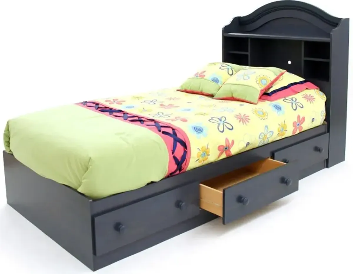 Summer BreezeClassic Cottage Blue Twin Storage Bed - South Shore