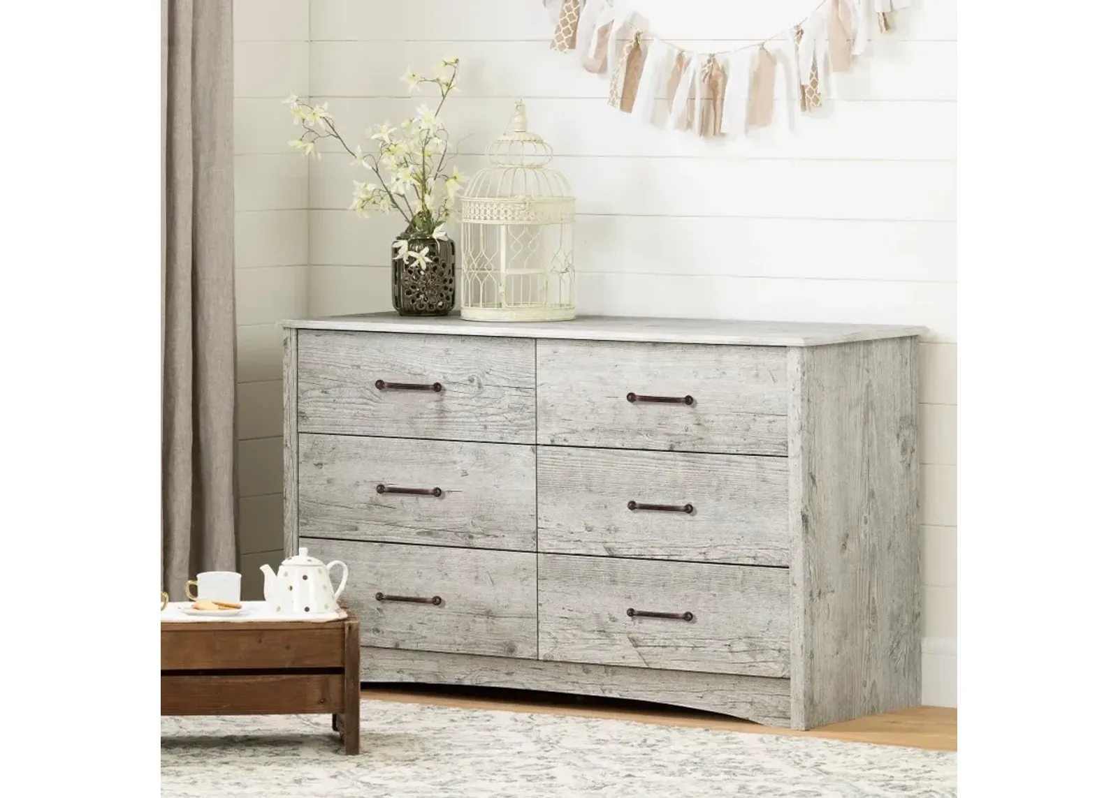 Helson Seaside Pine 6-Drawer Dresser - South Shore