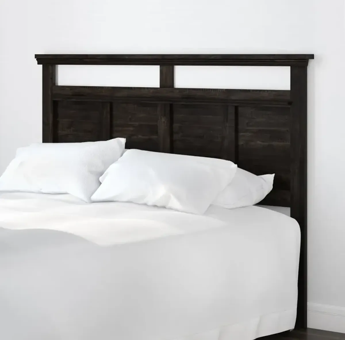 Versa Rubbed Black Full/Queen Headboard - South Shore