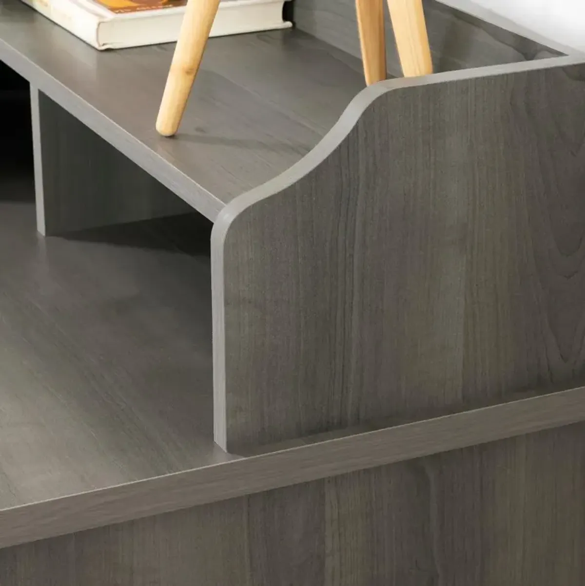 Versa Gray Maple L-Shaped Desk - South Shore