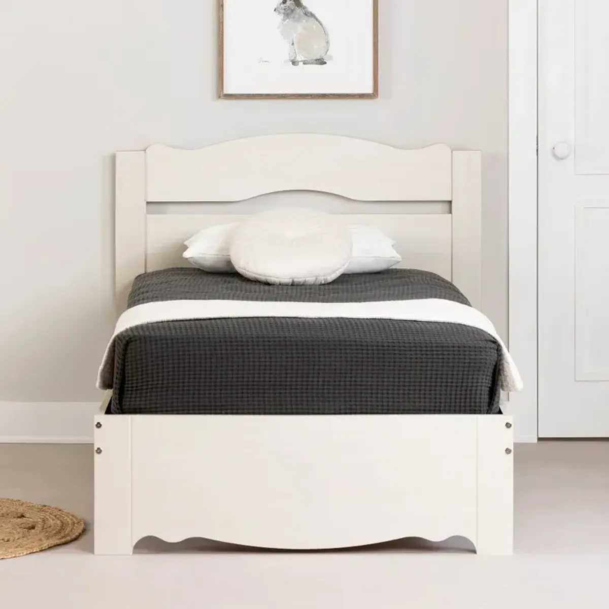 Lyara White Wash Bed Set - South Shore