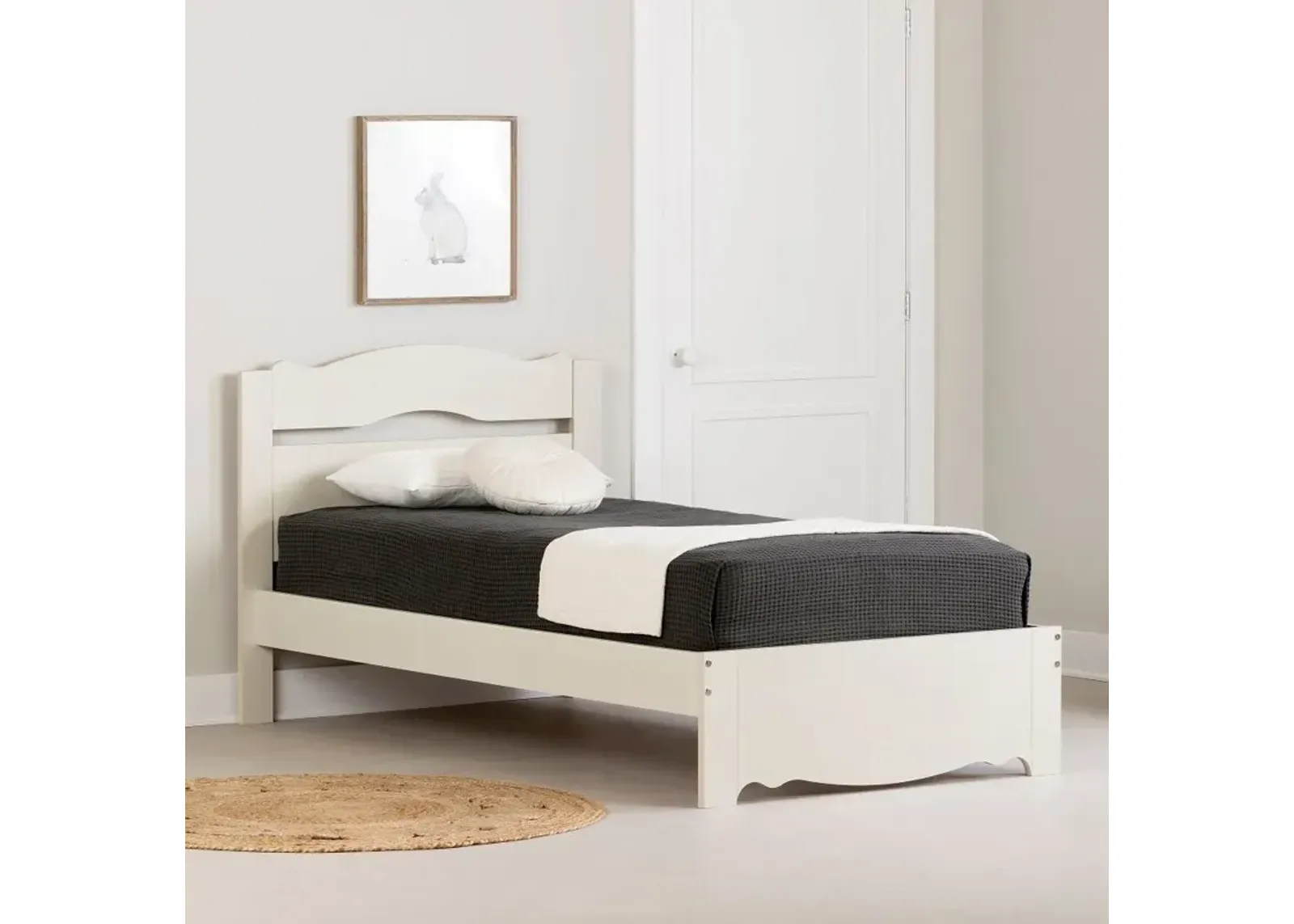 Lyara White Wash Bed Set - South Shore