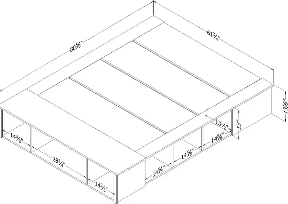 Avilla Fall Oak Storage Bed - South Shore