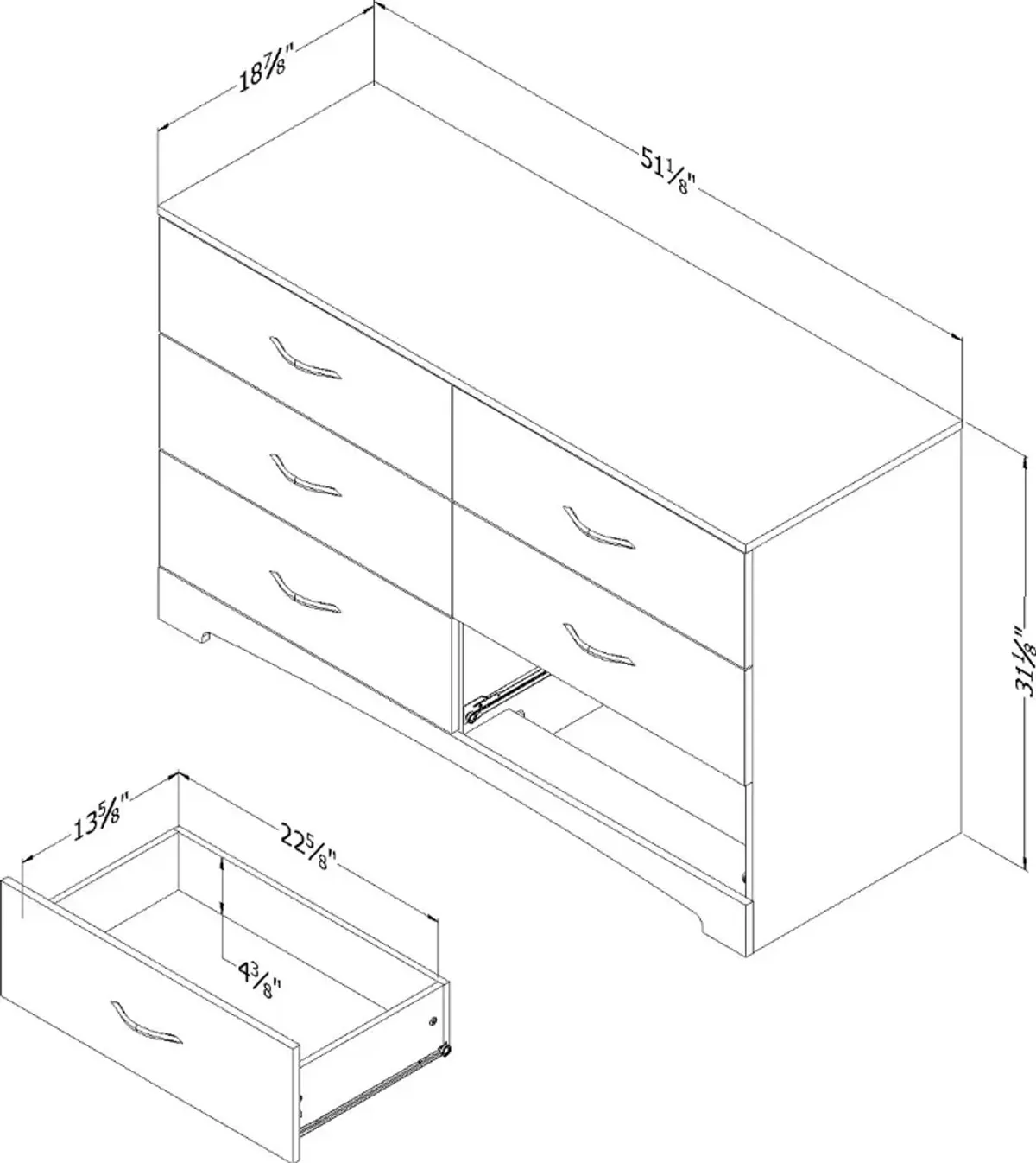 Step One Weathered Oak 6-Drawer Dresser - South Shore