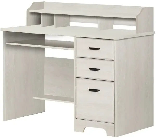 Versa White Oak Computer Desk