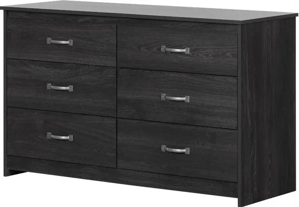 Tassio Gray Oak 6-Drawer Dresser