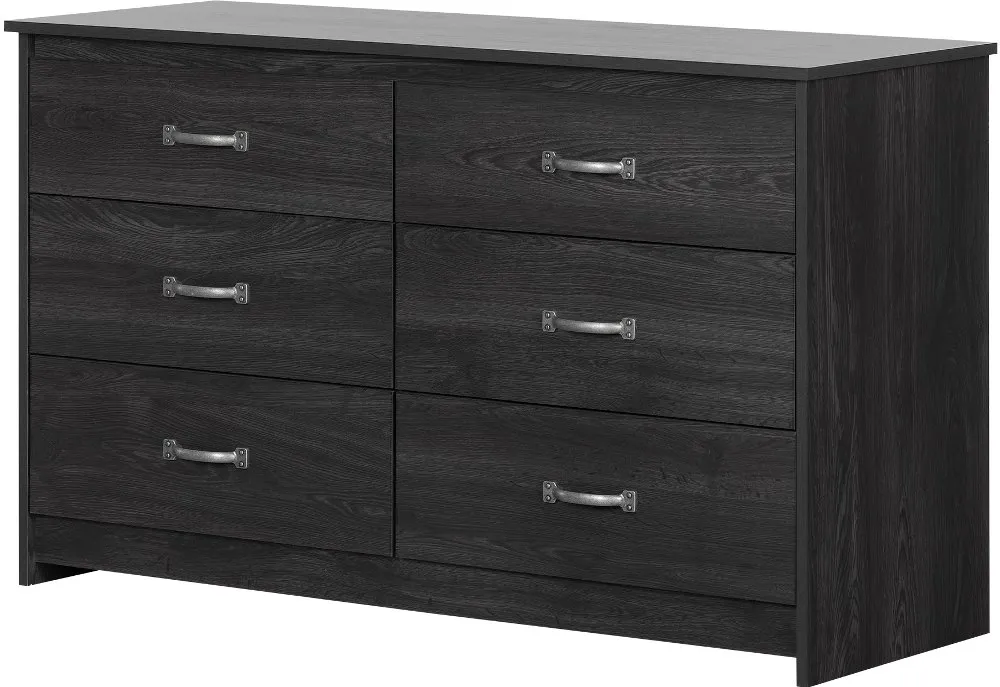 Tassio Gray Oak 6-Drawer Dresser