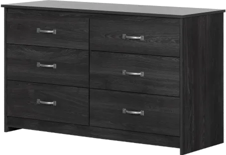 Tassio Gray Oak 6-Drawer Dresser
