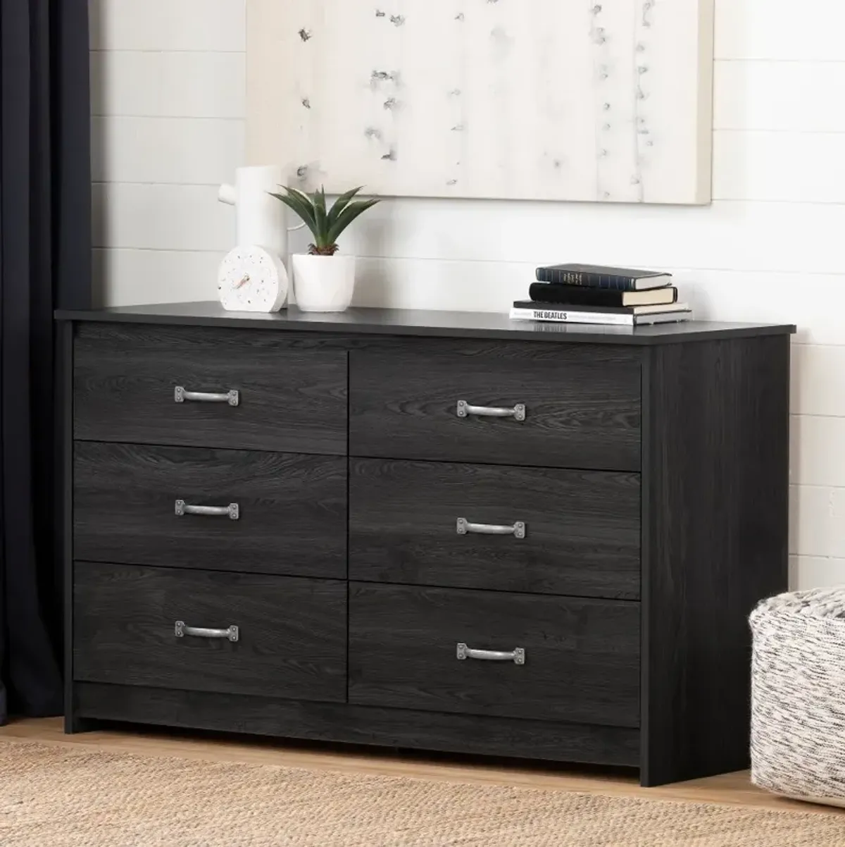 Tassio Gray Oak 6-Drawer Dresser