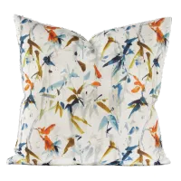 Multi Color Hummingbird Summer 20 Inch Feather Throw Pillow