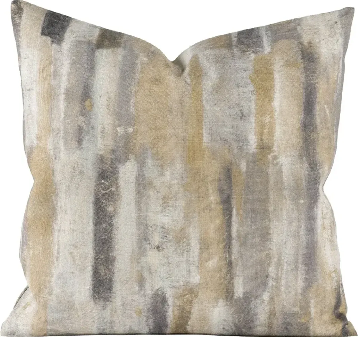 Brown, Off White and Gray Sedona 20 Inch Feather Throw Pillow