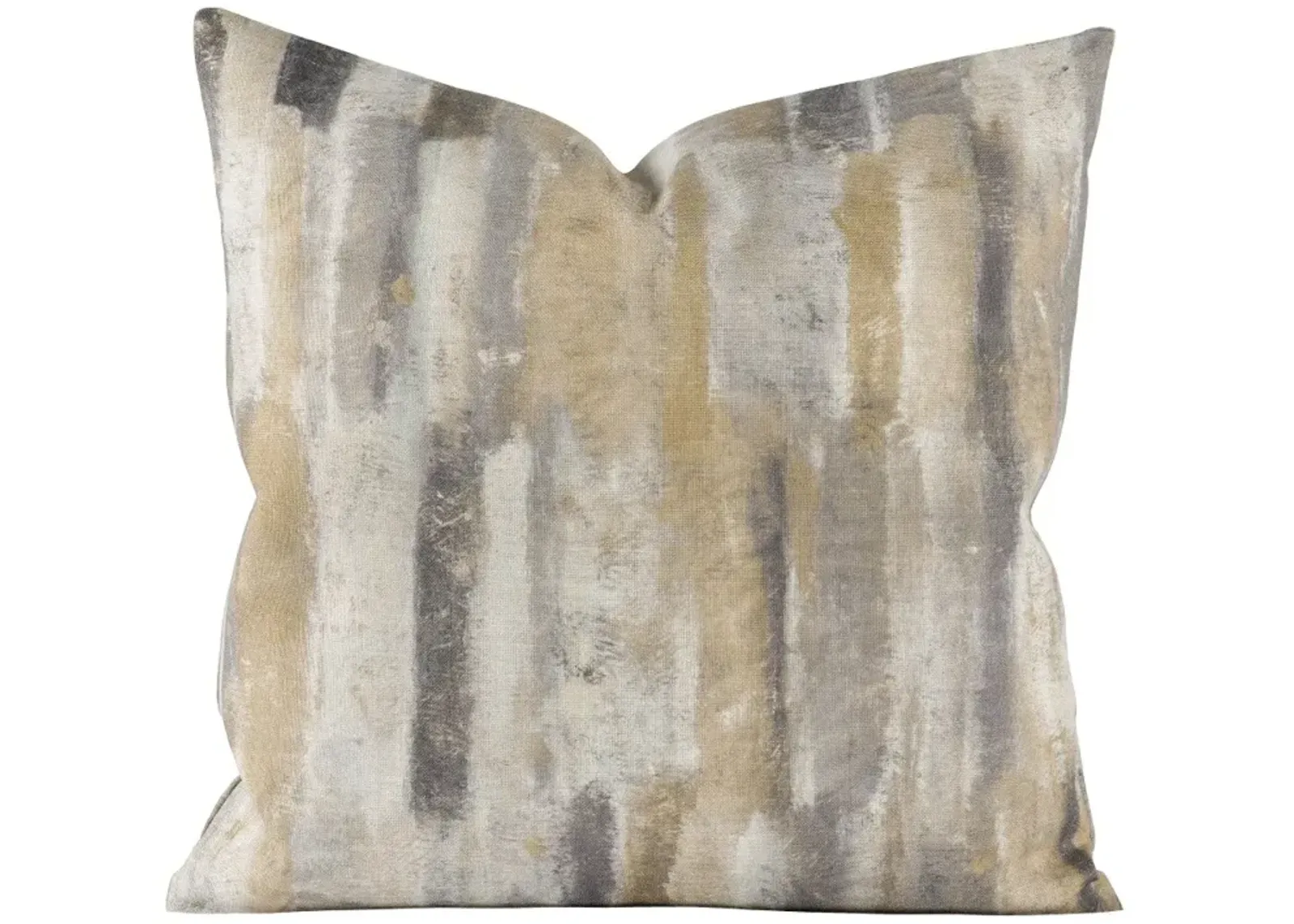 Brown, Off White and Gray Sedona 20 Inch Feather Throw Pillow