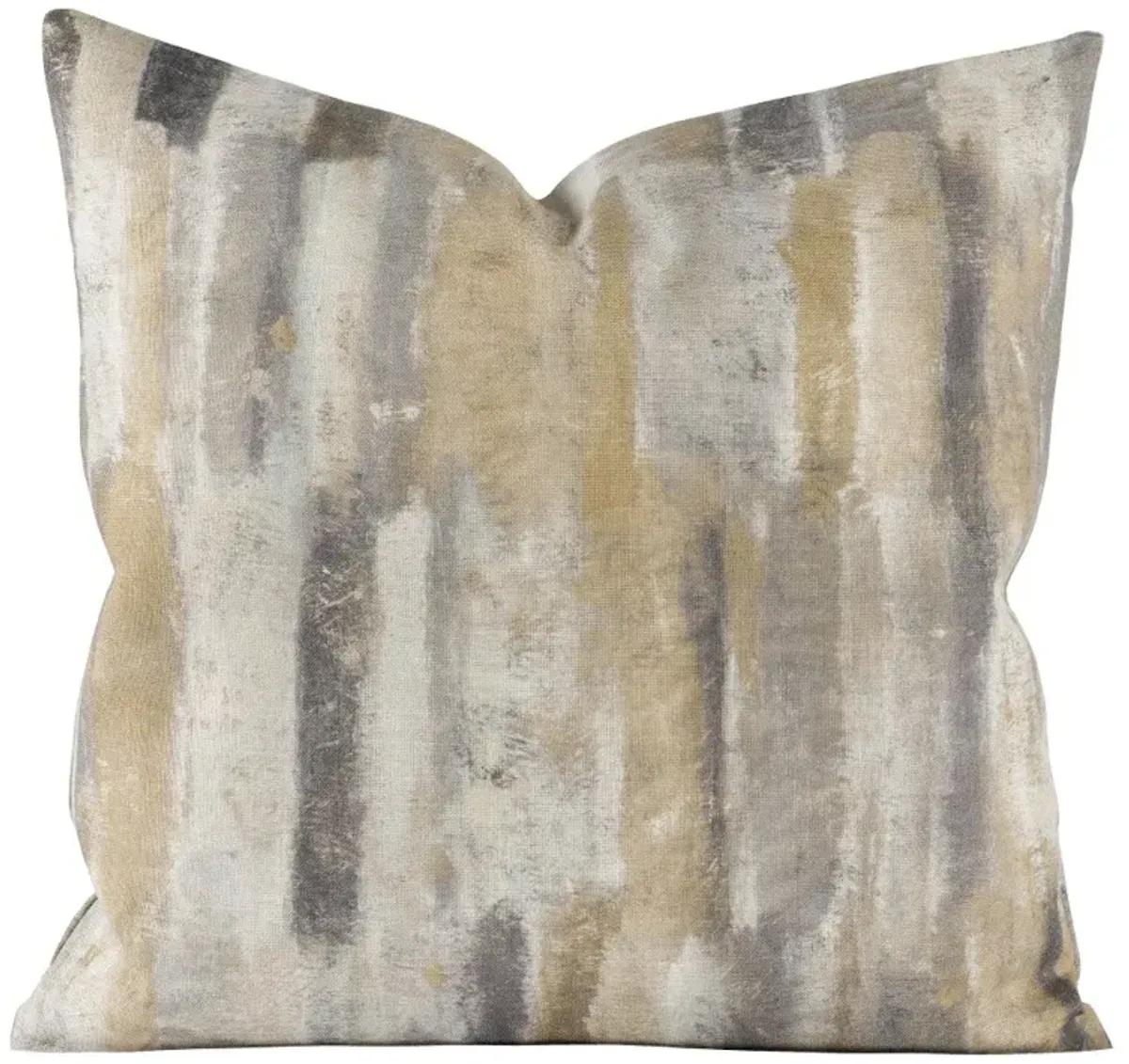 Brown, Off White and Gray Sedona 20 Inch Feather Throw Pillow