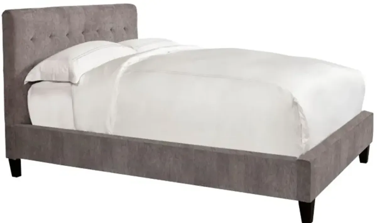 Iris Gray Queen Upholstered Bed