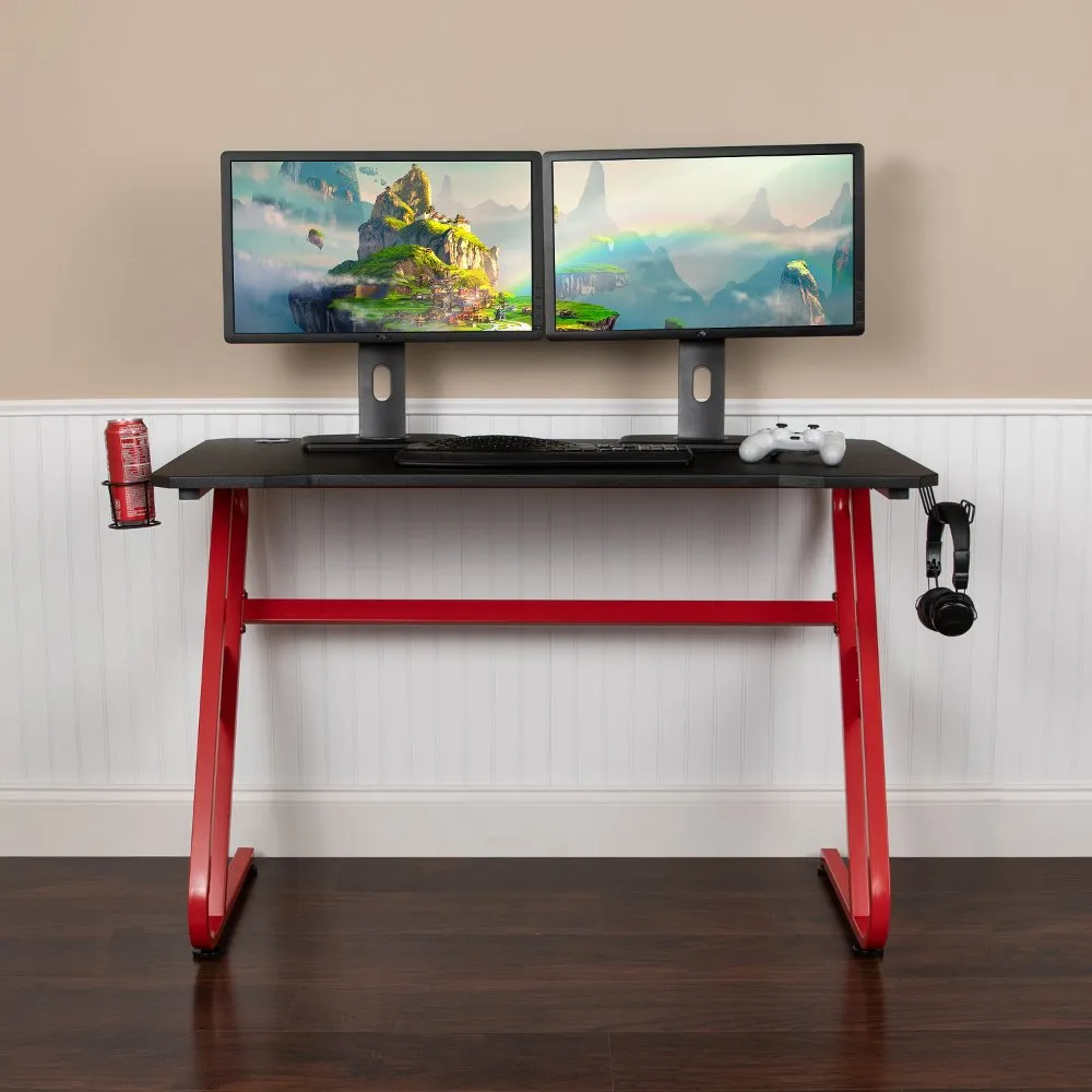 Clifford Red Ergonomic Gaming Desk