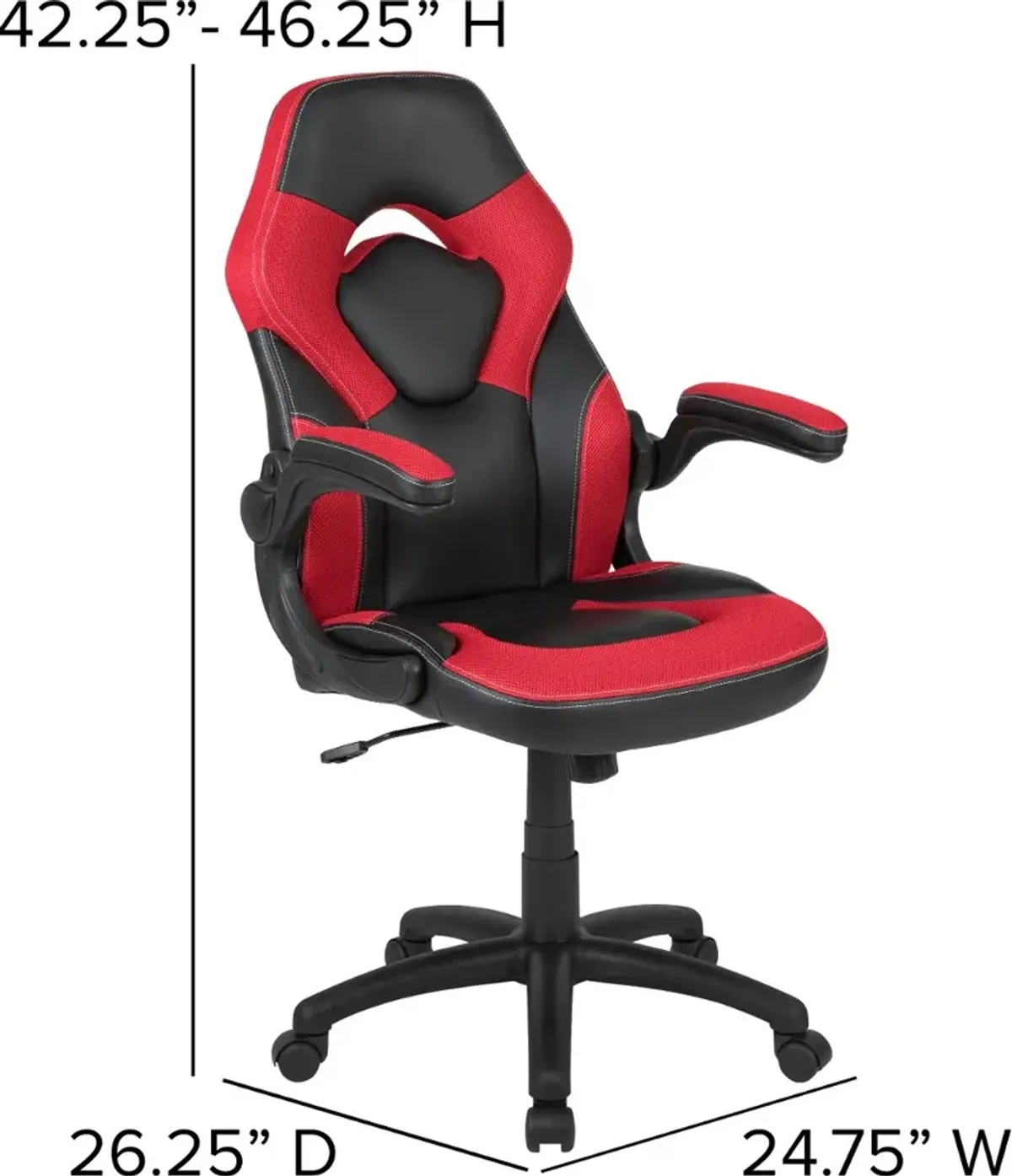 X10 Red and Black Gaming Swivel Chair