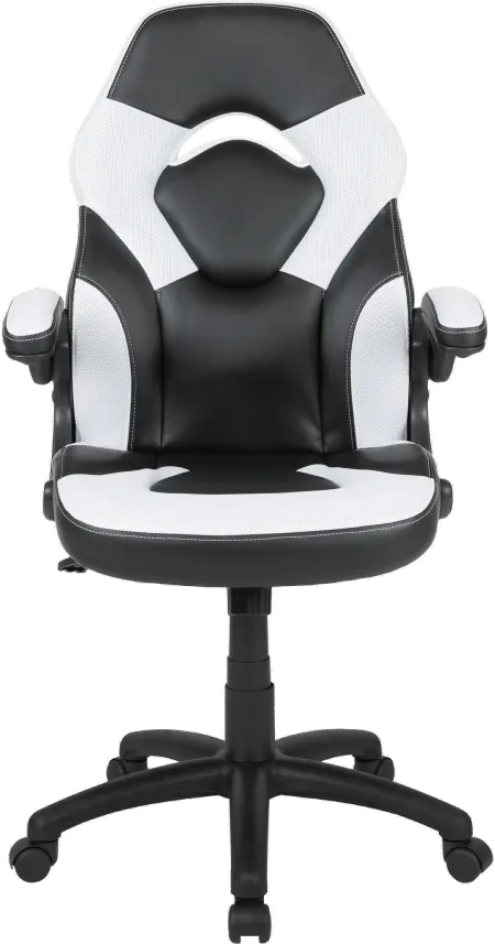 X10 White and Black Gaming Swivel Chair