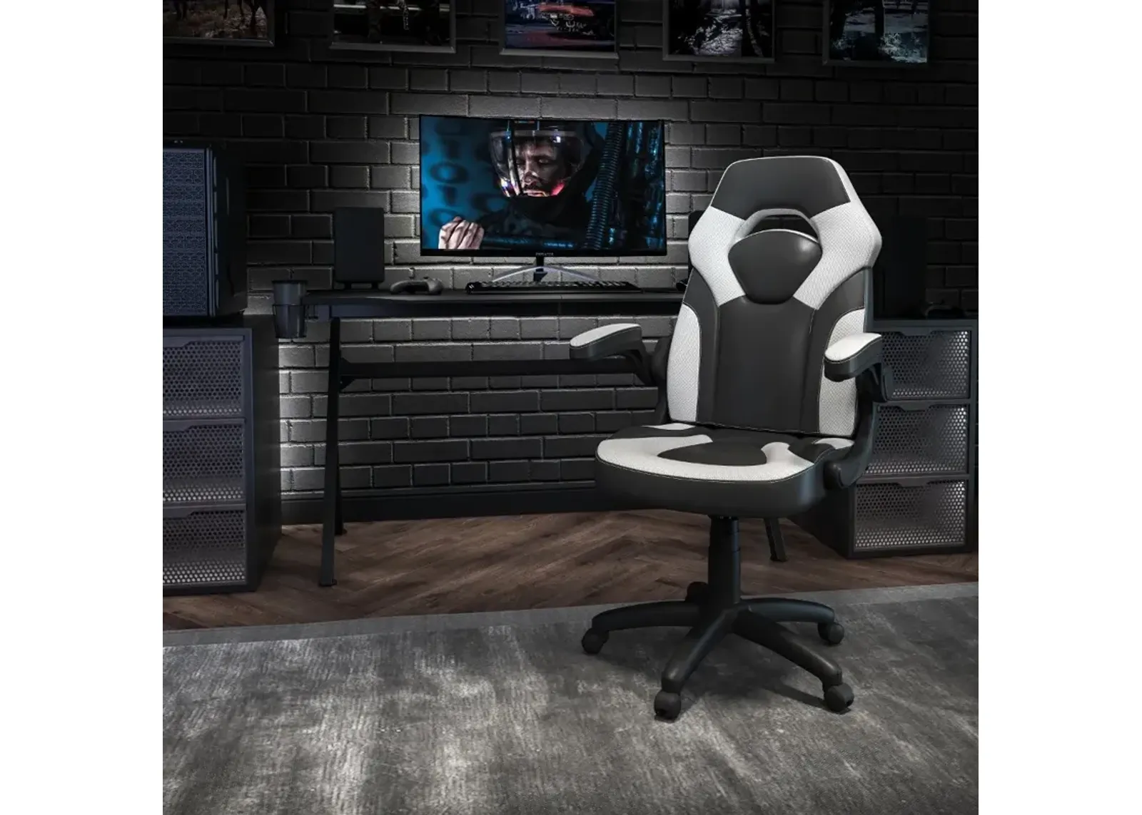 X10 White and Black Gaming Swivel Chair