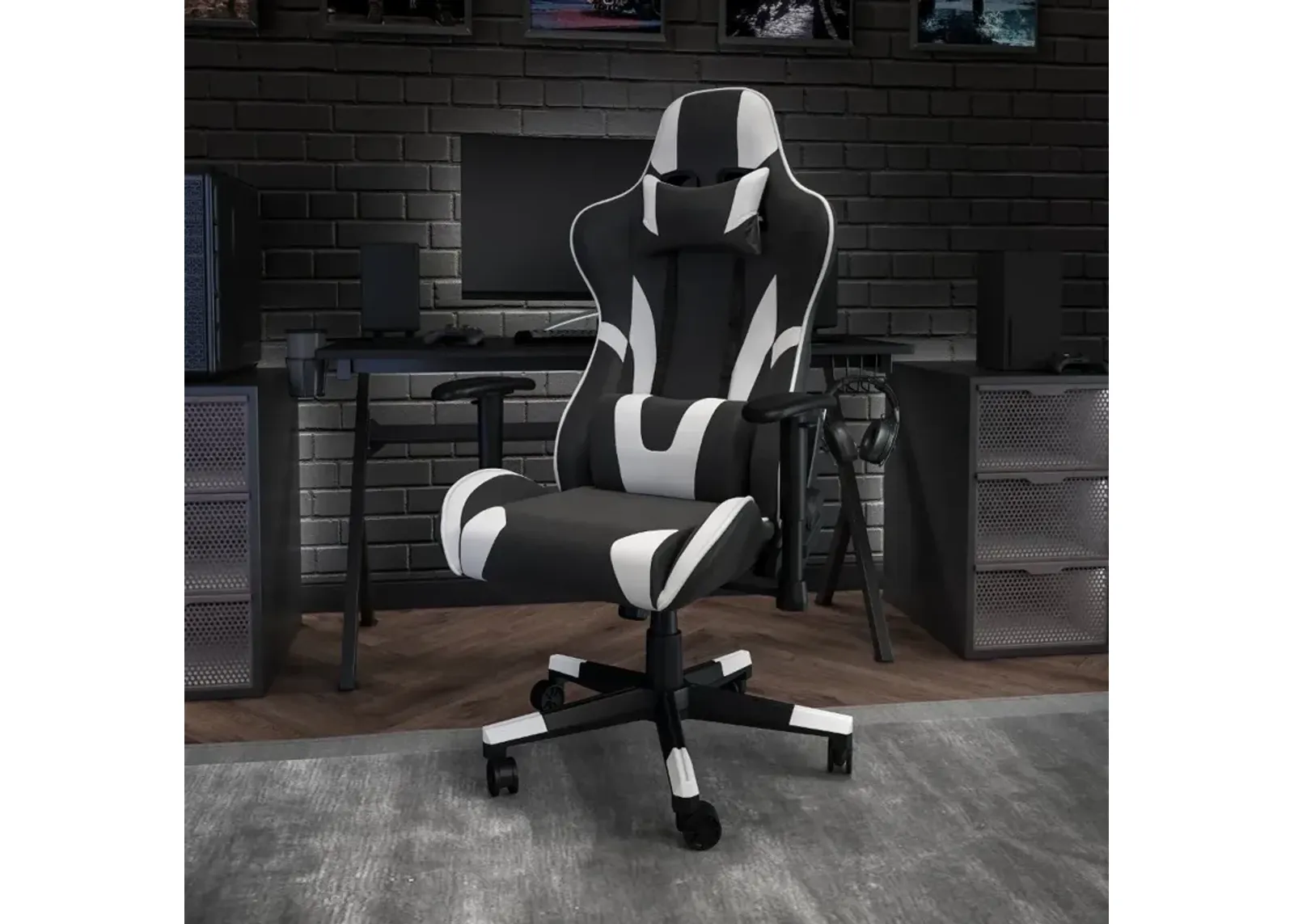 X20 White and Black Gaming Swivel Chair