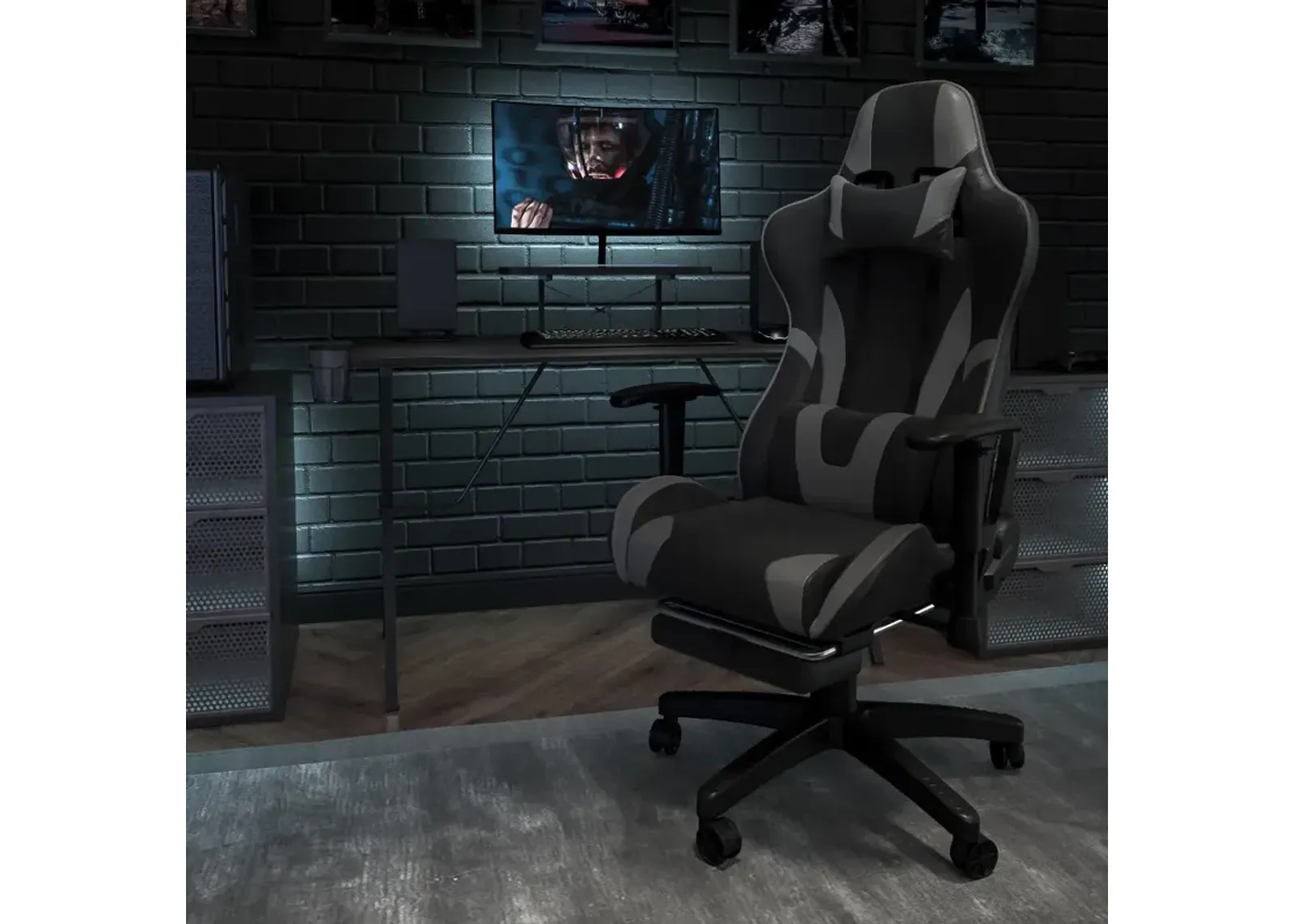 X20 Gray and Black Gaming Swivel Chair