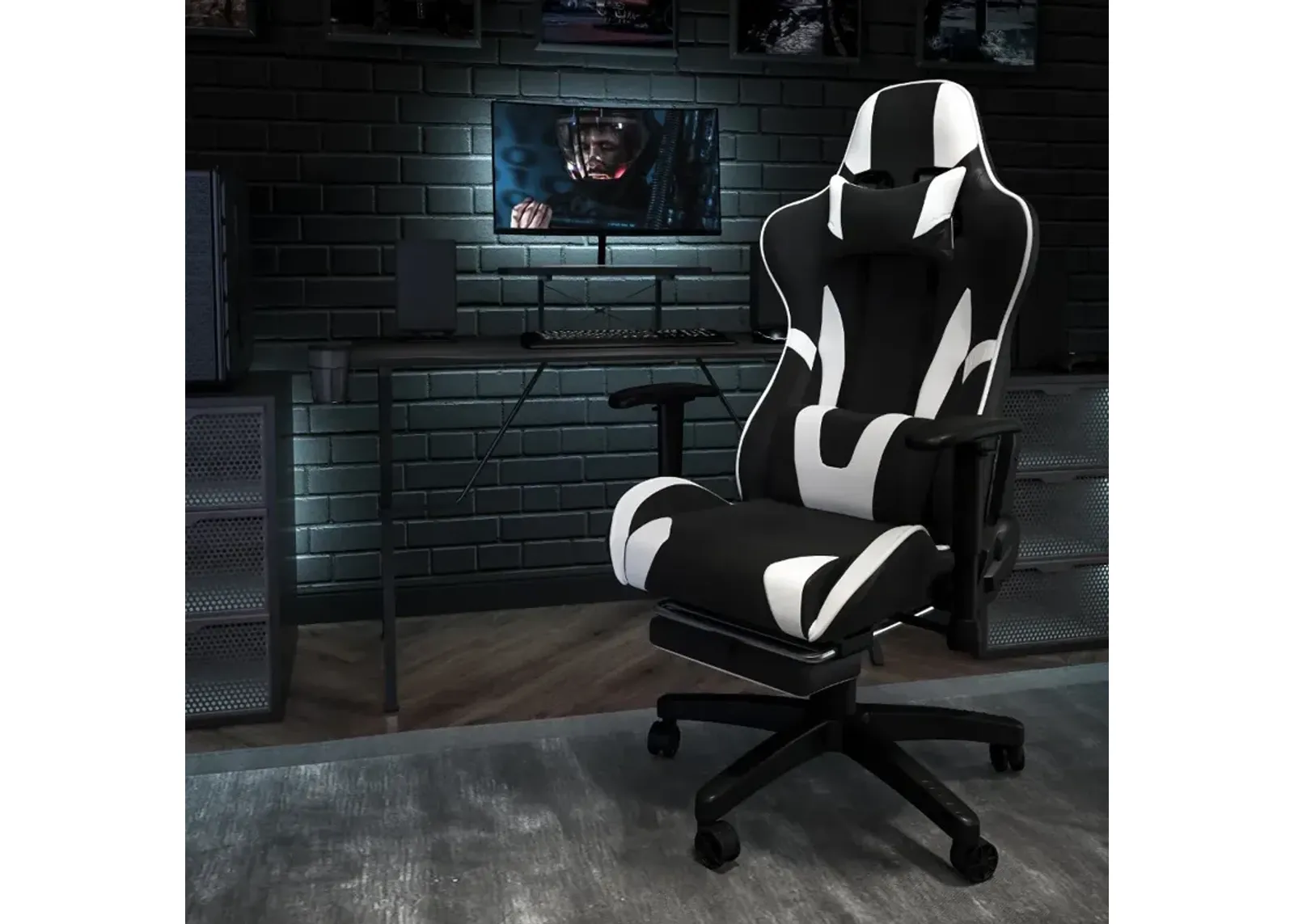 X30 White and Black Gaming Swivel Chair