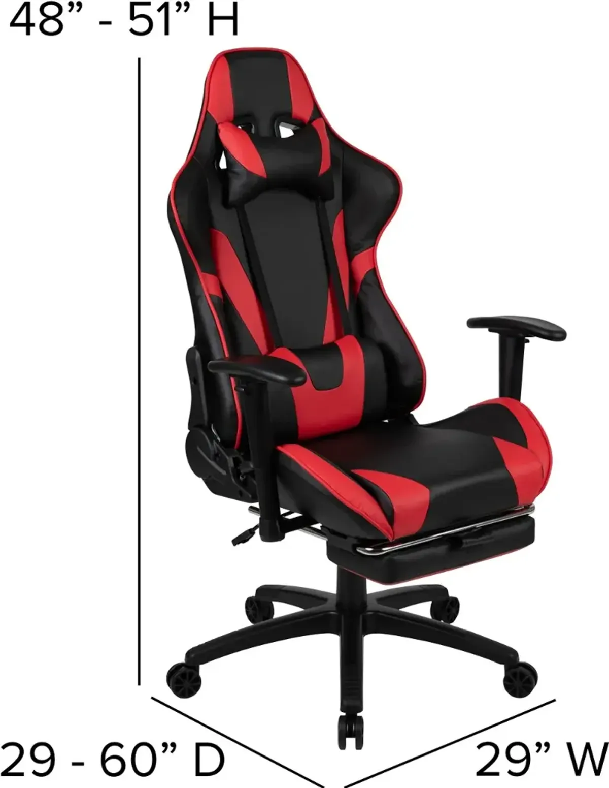 X30 Red and Black Gaming Swivel Chair