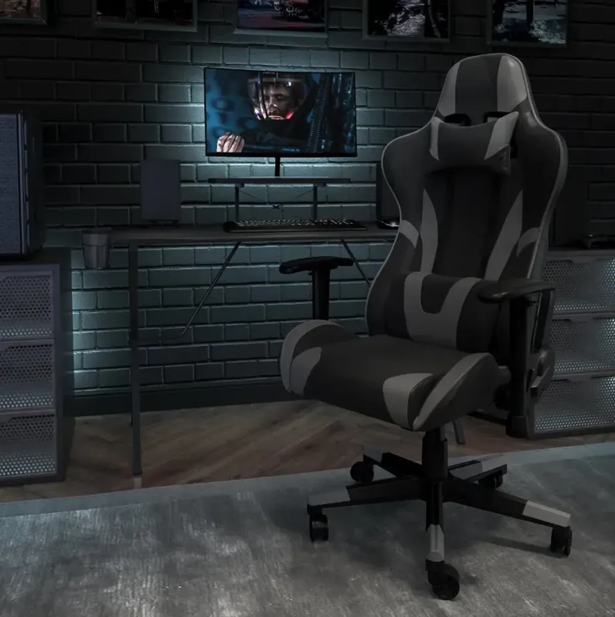 X30 Gray and Black Gaming Swivel Chair