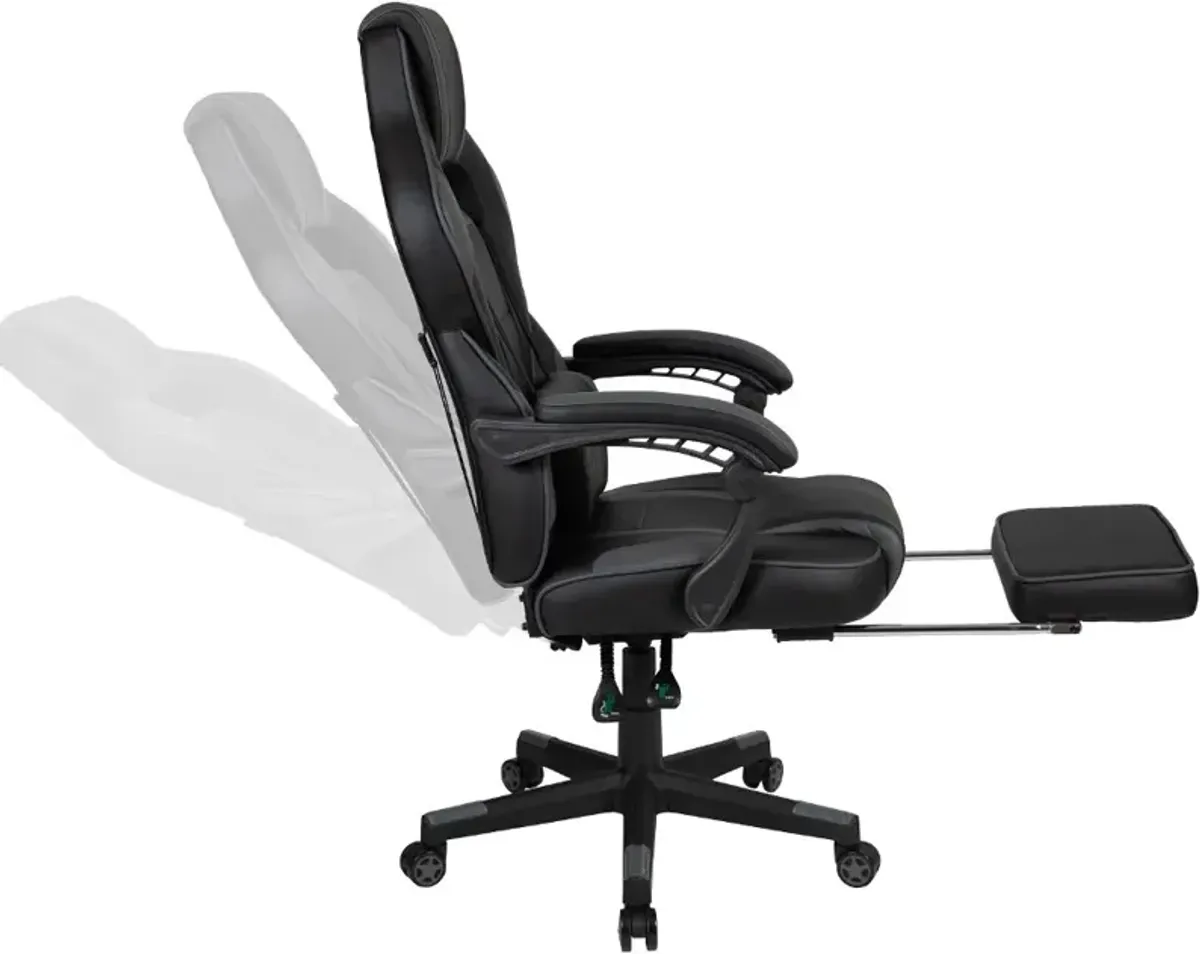 Gray and Black Gaming Swivel Chair - X40