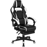 White and Black Gaming Swivel Chair - X40