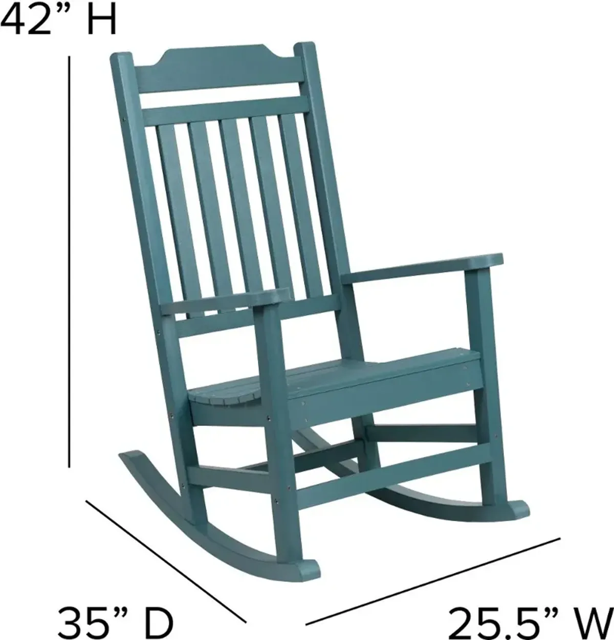 All-Weather Rocking Chair - Teal