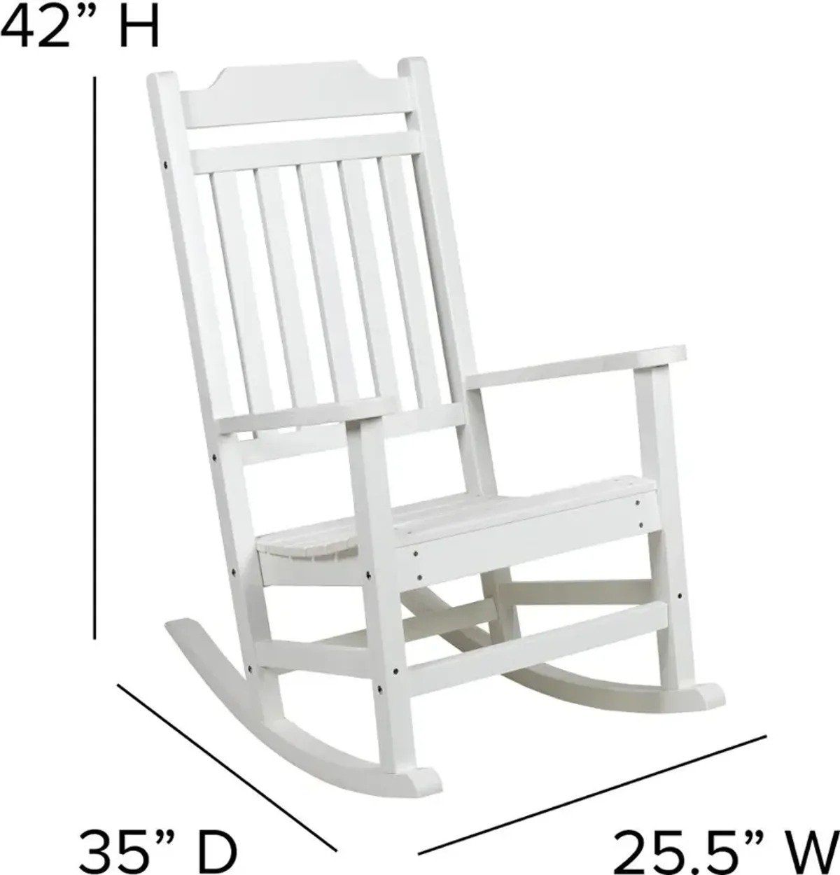 All-Weather Rocking Chair - White