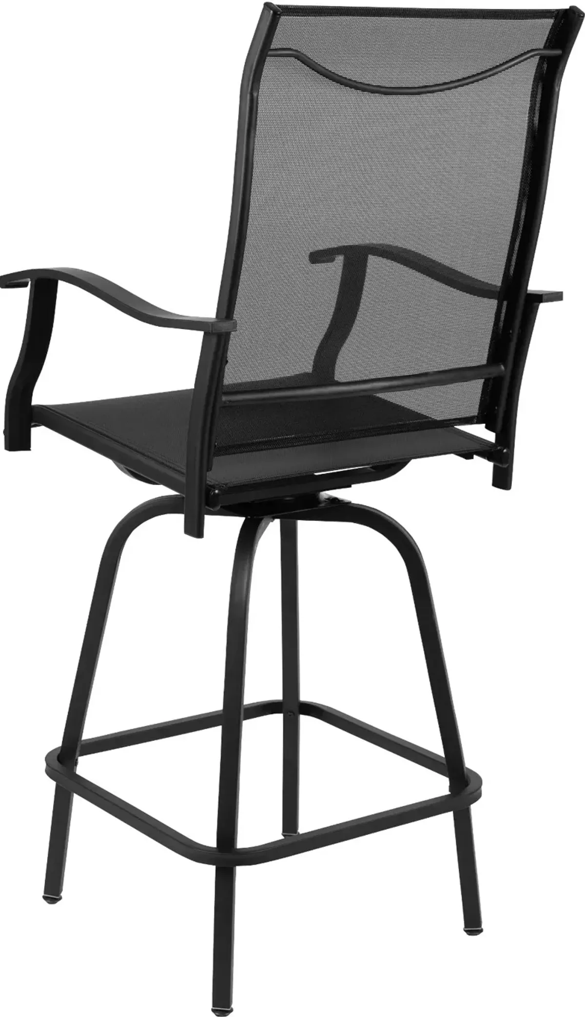 Wren Black Bar Height Patio Stools - Set of 2