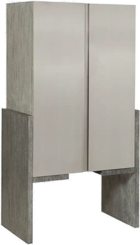 Foundations Modern Two Tone Gray Bar Cabinet